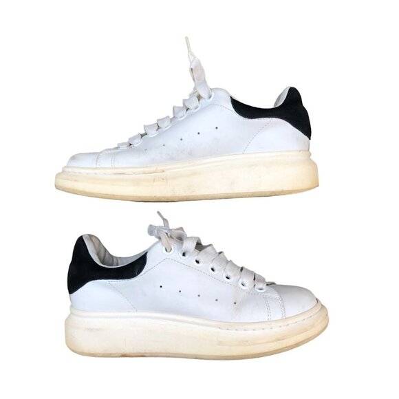Alexander Mcqueen White & Black Oversized Sneakers Size 8 - Picture 8 of 13